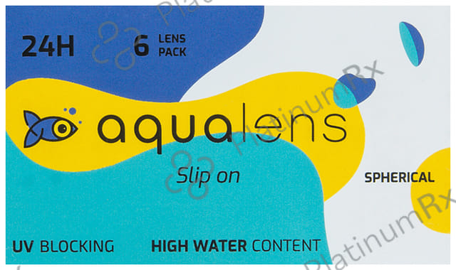 Aqualens 24H Contact Lens with High Water Content & UV Protection Optical Power -2.75 Transparent Spherical 6 contact