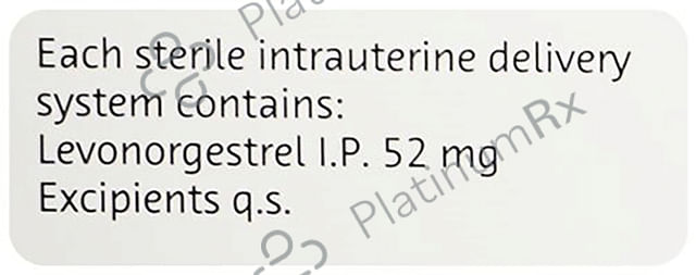 Mirena Intrauterine Delivery System 52mg 1s