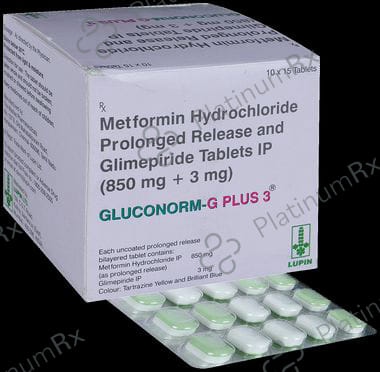 Gluconorm G Plus 3/850mg Tablet PR 15s