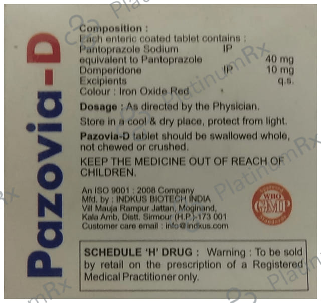 Pazovia-D 10mg/40mg Tablet
