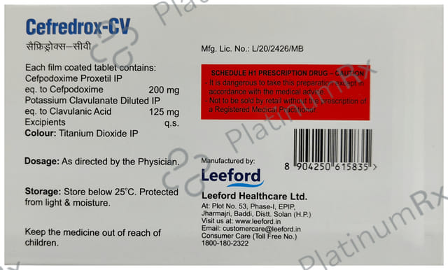 Cefredrox CV 200/125mg Tablet 10s