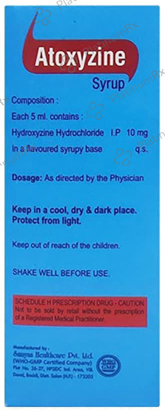 Atoxyzine 10mg Syrup 100ml