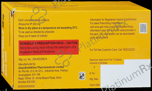 Zyloric 300mg Tablet 10s