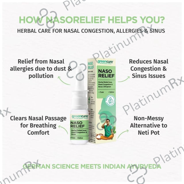 Greencure Naso Relief Saline Nasal Spray