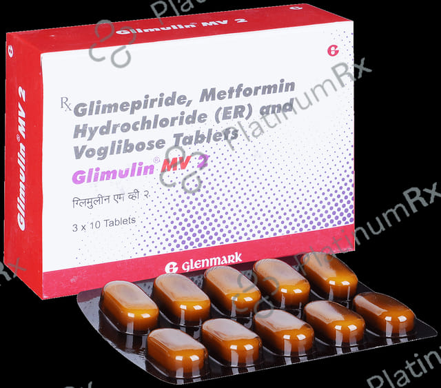 Glimulin MV 2mg Tablet ER 10s