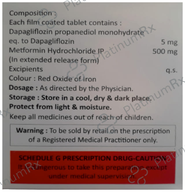 Glyfloz-M 5mg/500mg Tablet ER