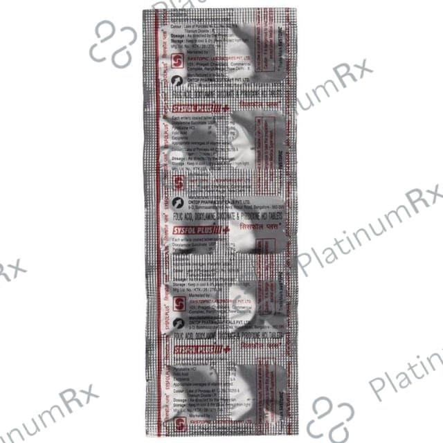 Sysfol Plus 10/2500mcg/10mg Tablet 10s