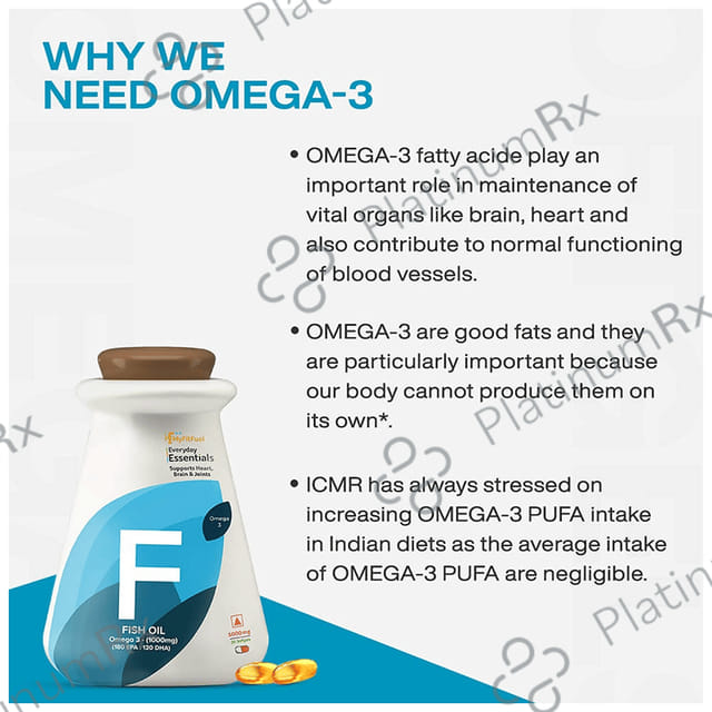 MyFitFuel Fish Oil Omega 3 1000mg Soft Gelatin Capsule 20 capsules