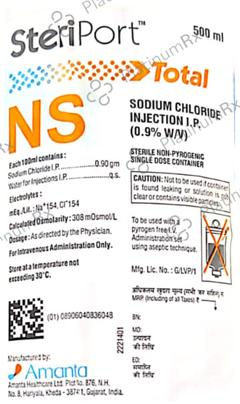 Amanta NS Steriport 0.9% Injection 500ml