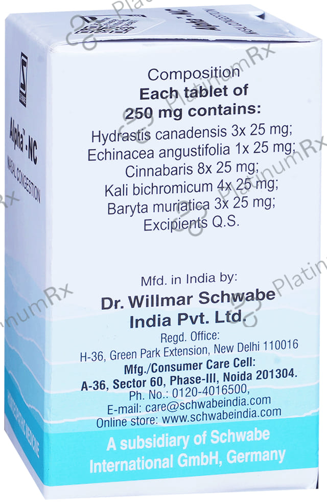 Dr Willmar Schwabe India Alpha - NC Tablet