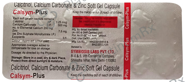 Calsym Plus Soft Gel Capsule 15s
