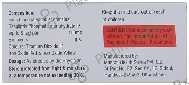 Sitaglar 100mg Tablet 15s