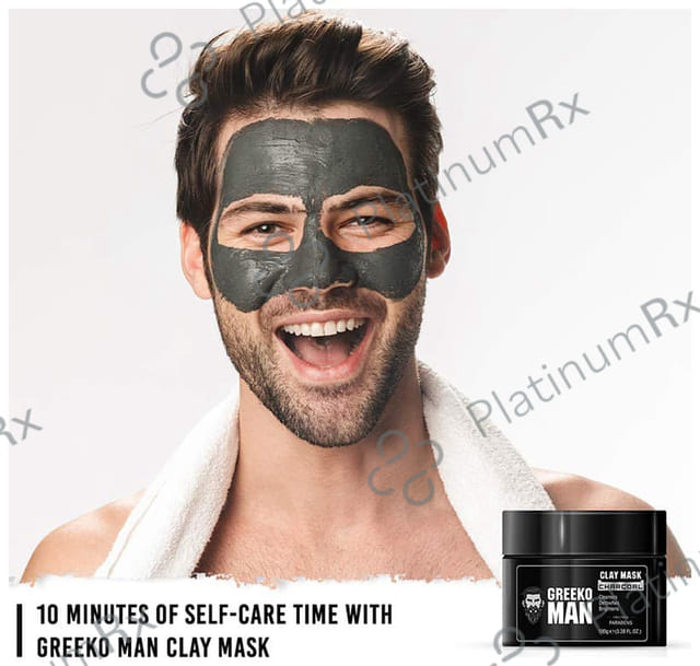 Greeko Man Charcoal Clay Mask 100gm