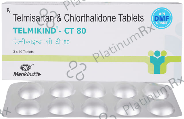 Telmikind CT 80/12.5mg Tablet 10s