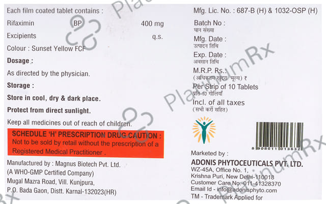 Rifonis 400mg Tablet 10s