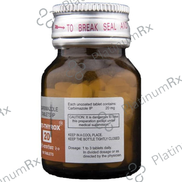 Anti Thyrox 20mg Tablet 100s