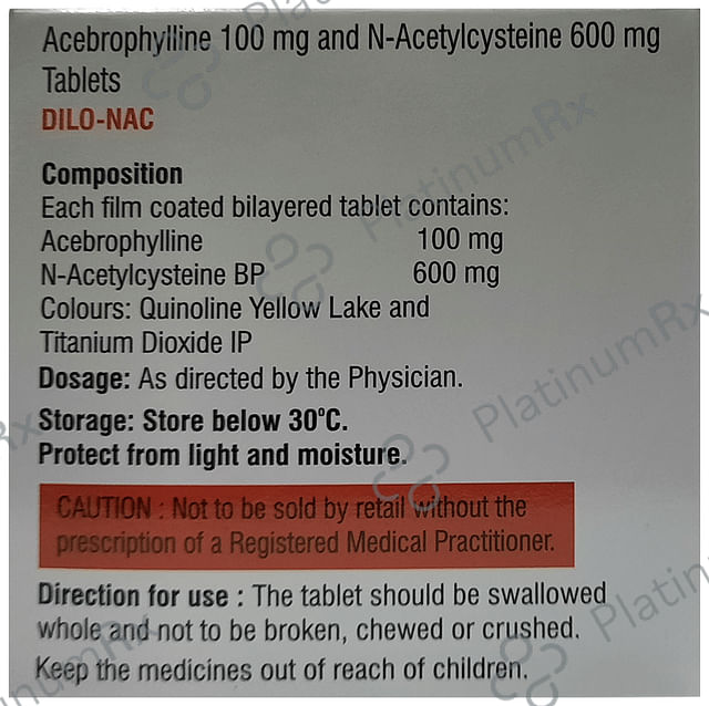 Dilo Nac 100/600mg Tablet 10s
