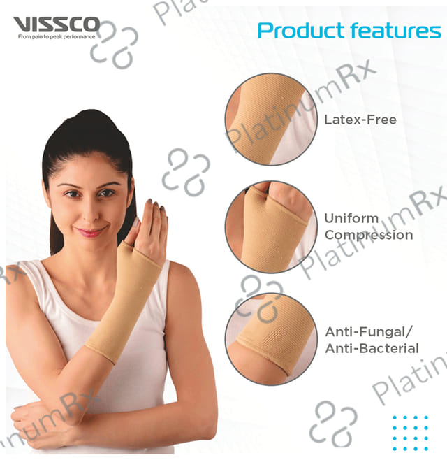 Vissco 0627 Elastic Pullover Wrist Support Beige Small