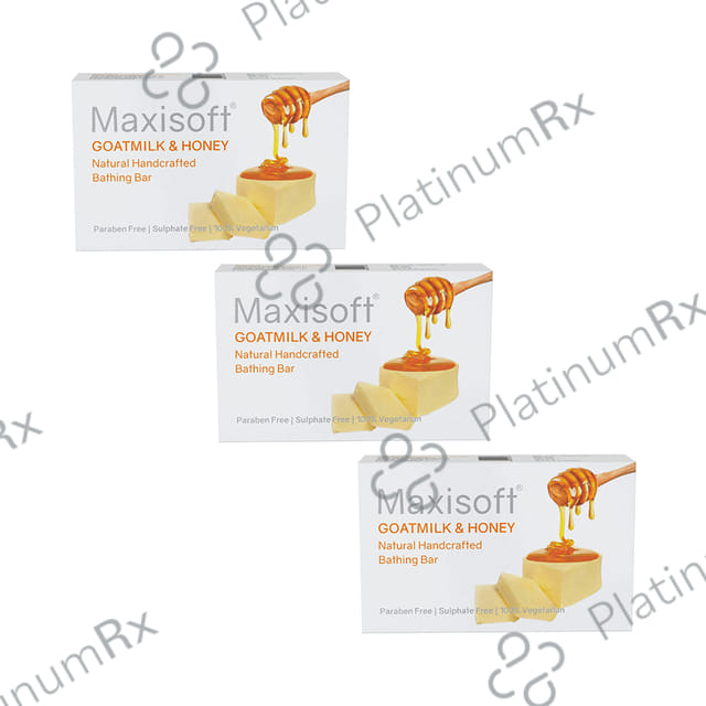 Maxisoft Goat Milk & Honey Bathing Bar (75gm Each) 3 units