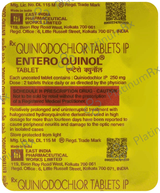 Enteroquinol 250mg Tablet 20s