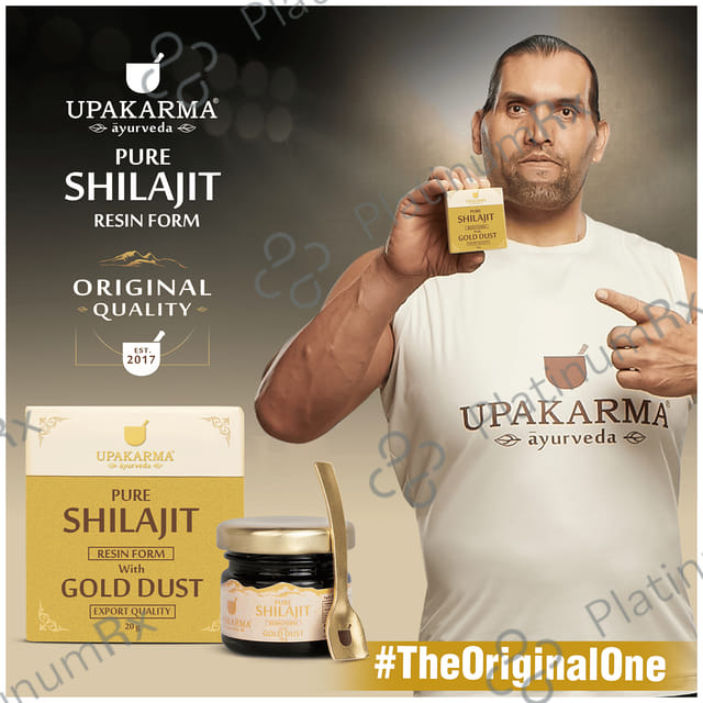 Upakarma Ayurveda Pure Shilajit Resin Form with Gold Dust 20gm