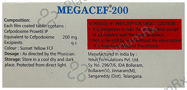 Megacef 200mg Tablet