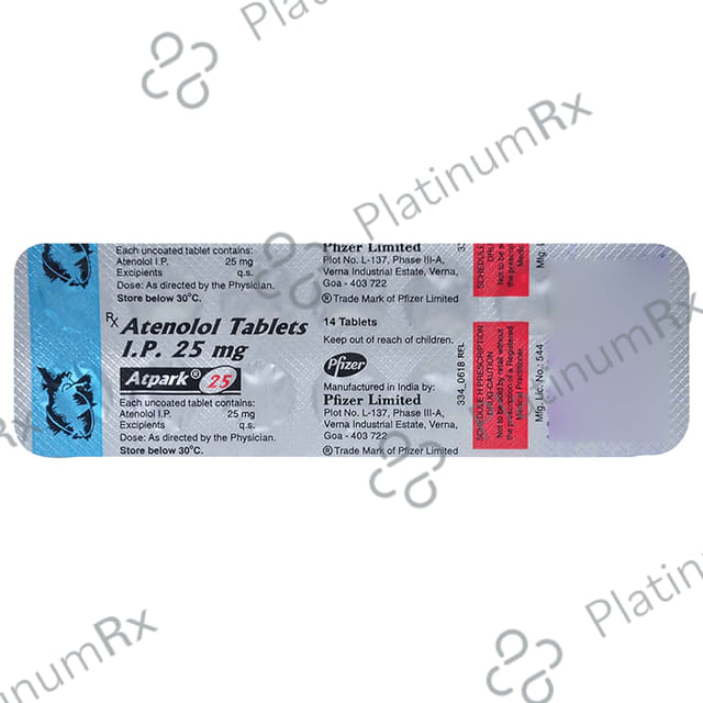 Atpark 25mg Tablet 14s
