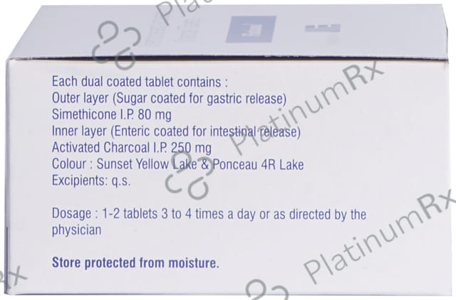 Flatuna 250/80mg Tablet 10s