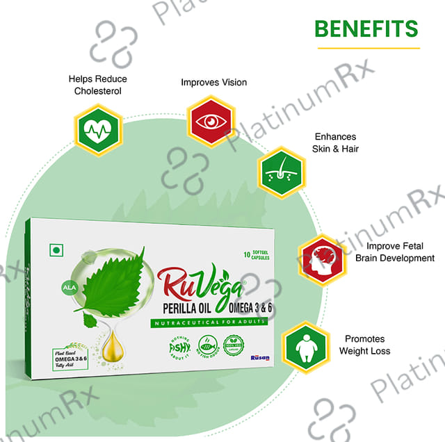 Ruvega Perilla Oil Omega 3 Soft Gel Capsules 10s