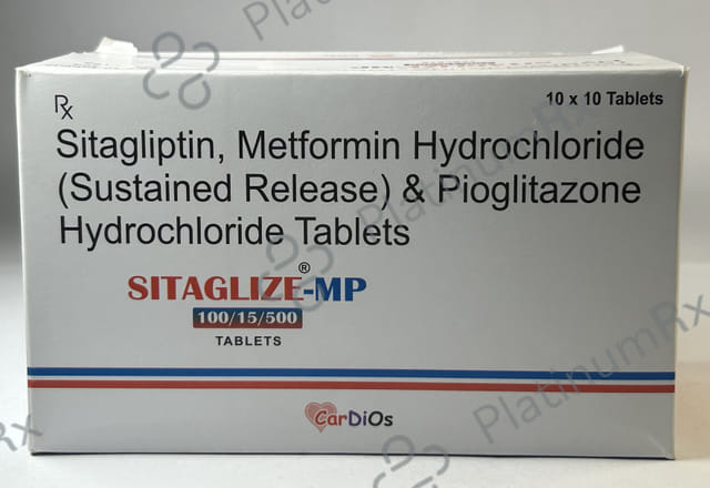 Sitaglize MP 100/15/500mg Tablet 10s