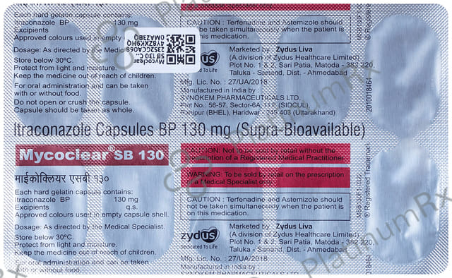Mycoclear SB 130mg Capsule 10