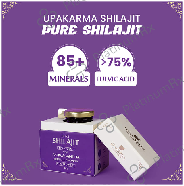 Upakarma Ayurveda Pure Shilajit Resin Form with Ashwagandha 20gm