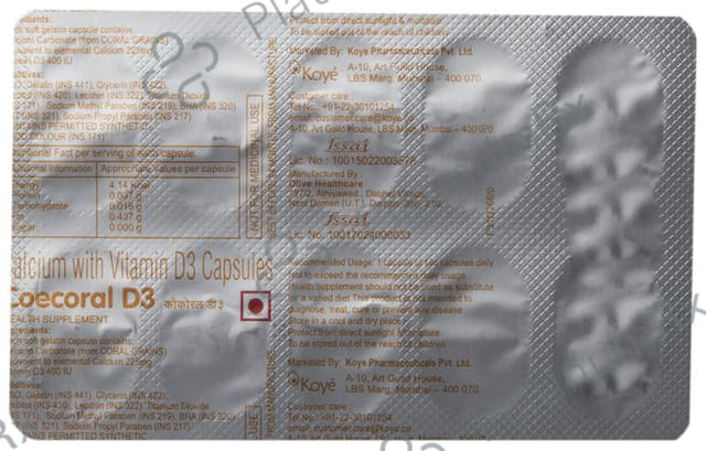 Coecoral D3 Capsule 10s
