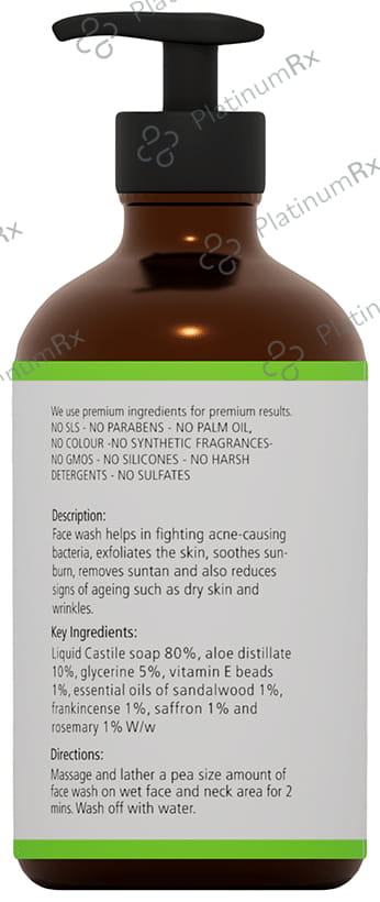 Natuur Aloevera, Sandalwood & Rosemary Face Wash
