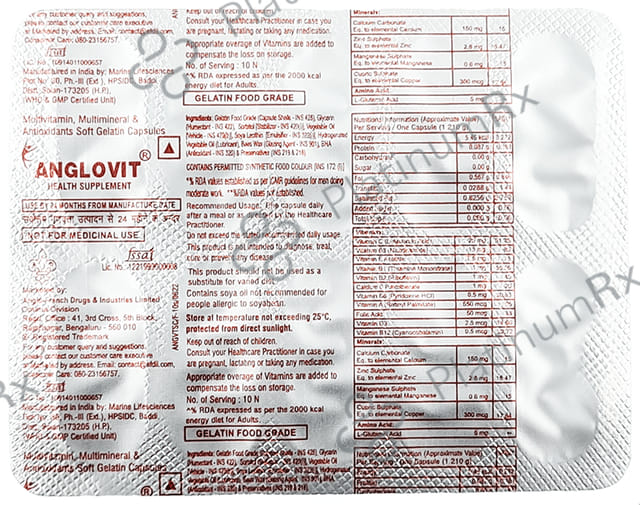 Anglovit Soft Gelatin Capsule