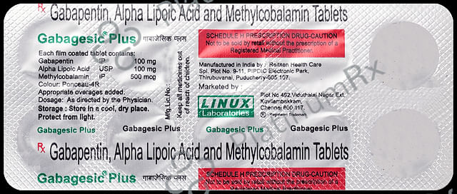 Gabagesic Plus 100/100/500mcg Tablet 10s