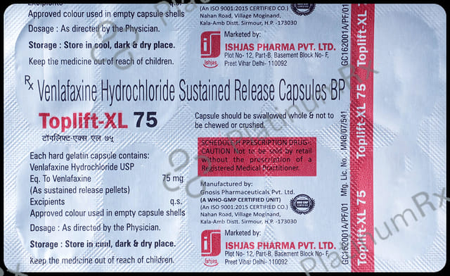 Toplift XL 75mg Capsule SR