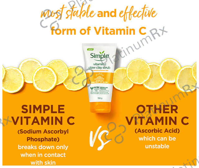 Simple Vitamin C Glow Clay Scrub