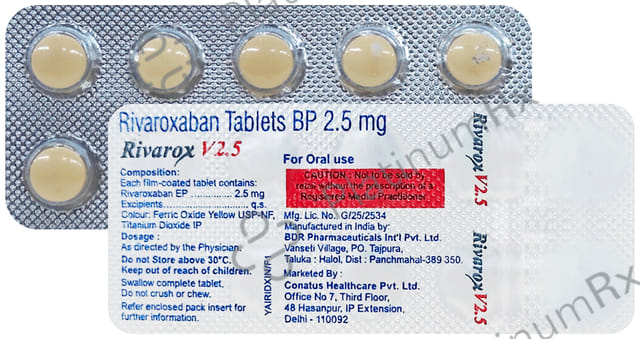 Rivarox V 2.5mg Tablet