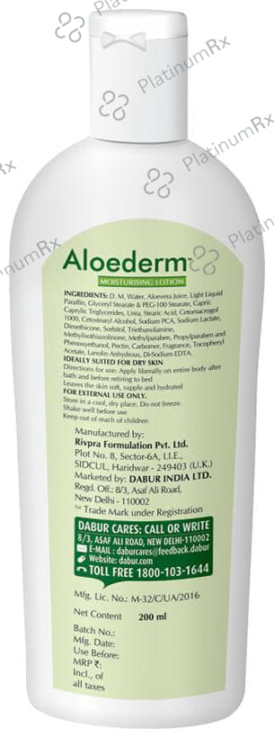 Aloederm Moisturising Lotion 200ml