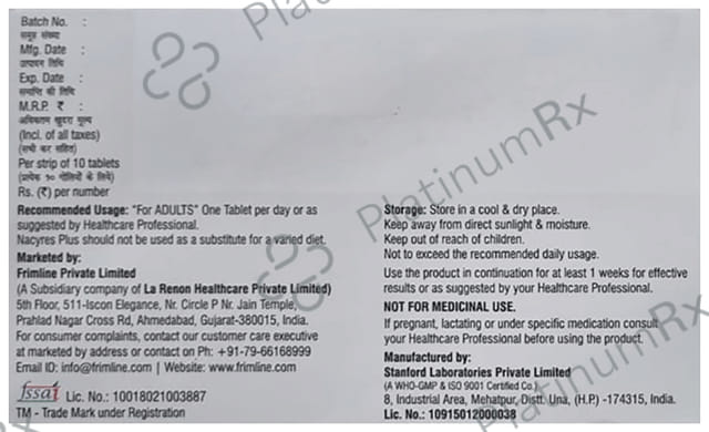 Nacyres Plus 600/50mg Tablet 10s