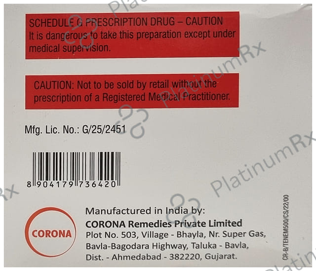 Tenebite M 20/500mg Tablet SR 15s