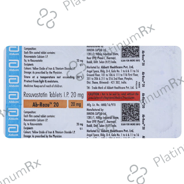 Ab Rozu 20mg Tablet 10s
