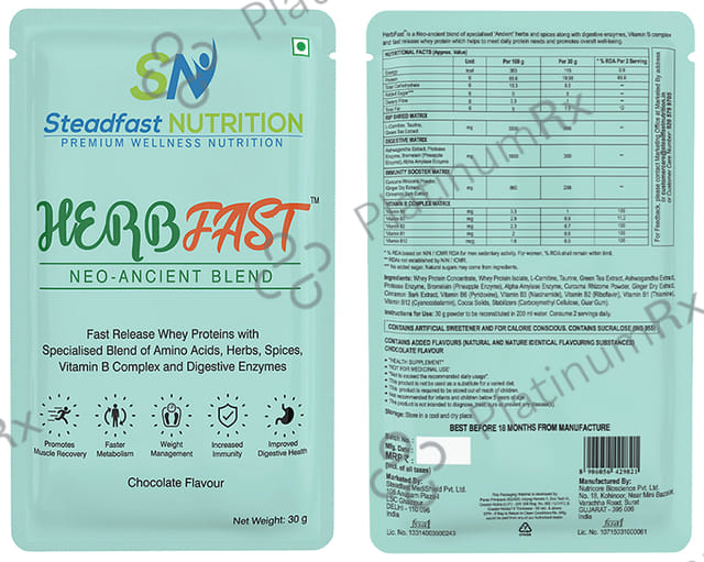 Steadfast Nutrition HerbFast Neo-Ancient Blend Sachet (30gm Each) Chocolate