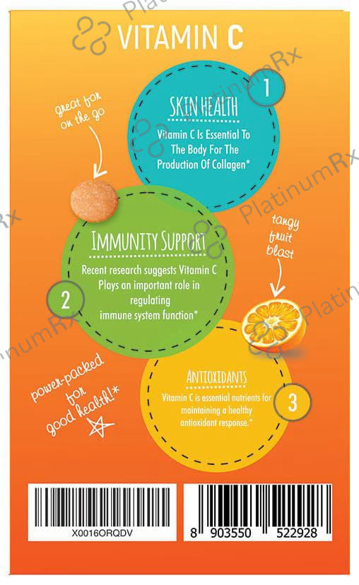 iStayHealthy Vitamin C 500mg Immunity Booster Chewable Tablet 60s