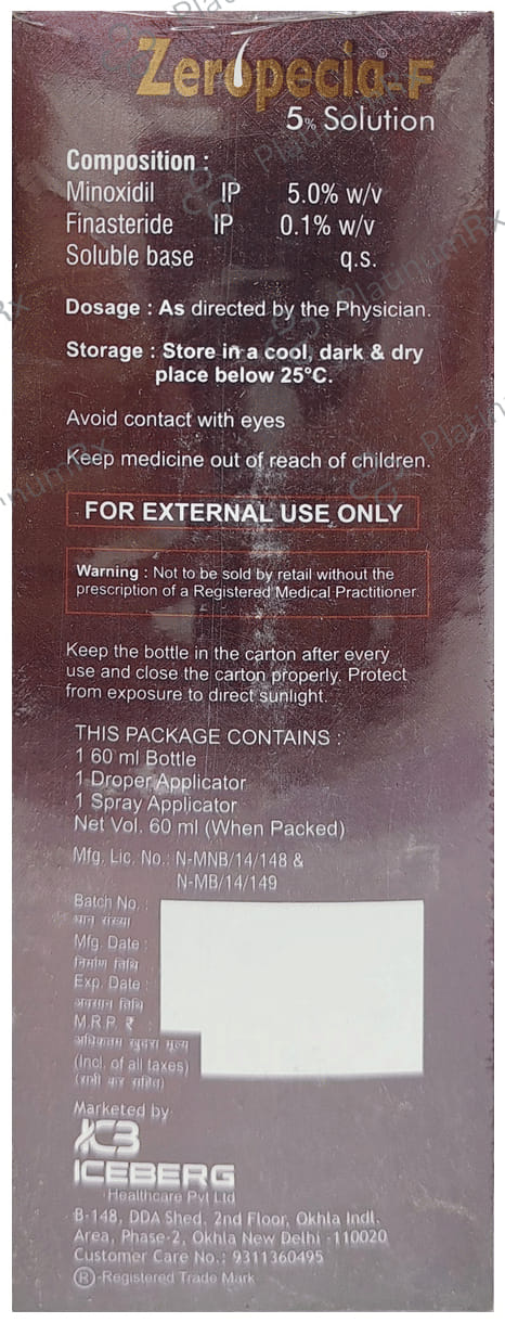 Zeropecia F Solution 60ml