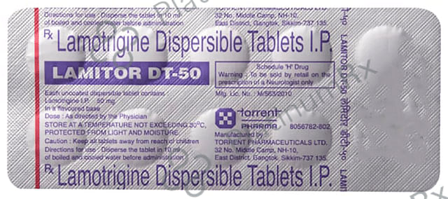 Lamitor DT 50mg Tablet 15s