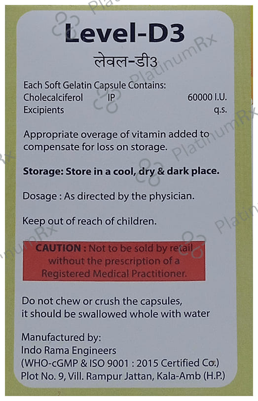 Level D3 Softgel Capsule 4s