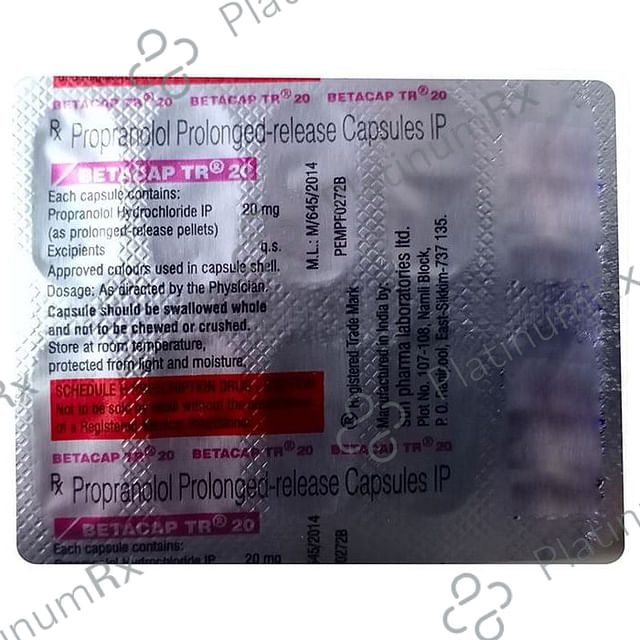 Betacap TR 20mg Capsule PR 10s