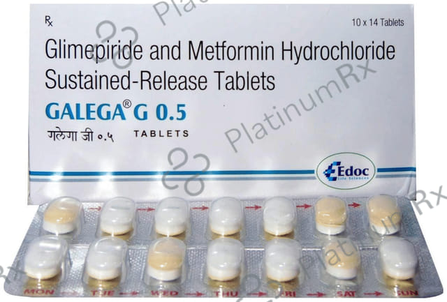 Galega G 0.5mg/500mg Tablet SR